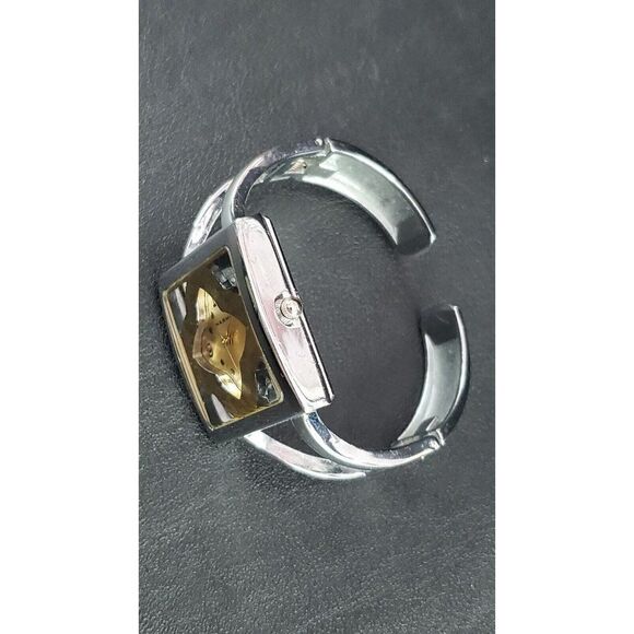 Narmi Ladies Square Stainless Steel Japan Mvmt Women's Cuff Watch - Picture 5 of 10